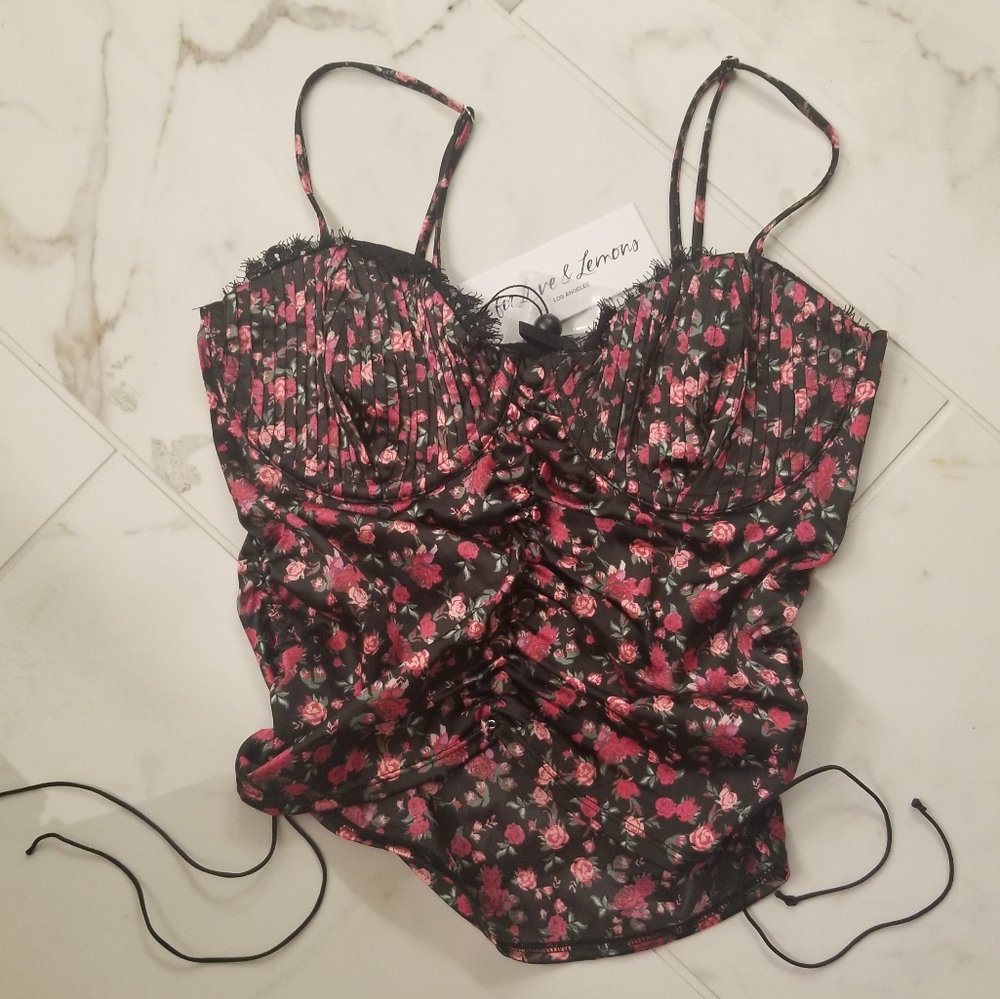 For Love and Lemons Melrose Pleated Bustier Bra NWT - Picture 8 of 13